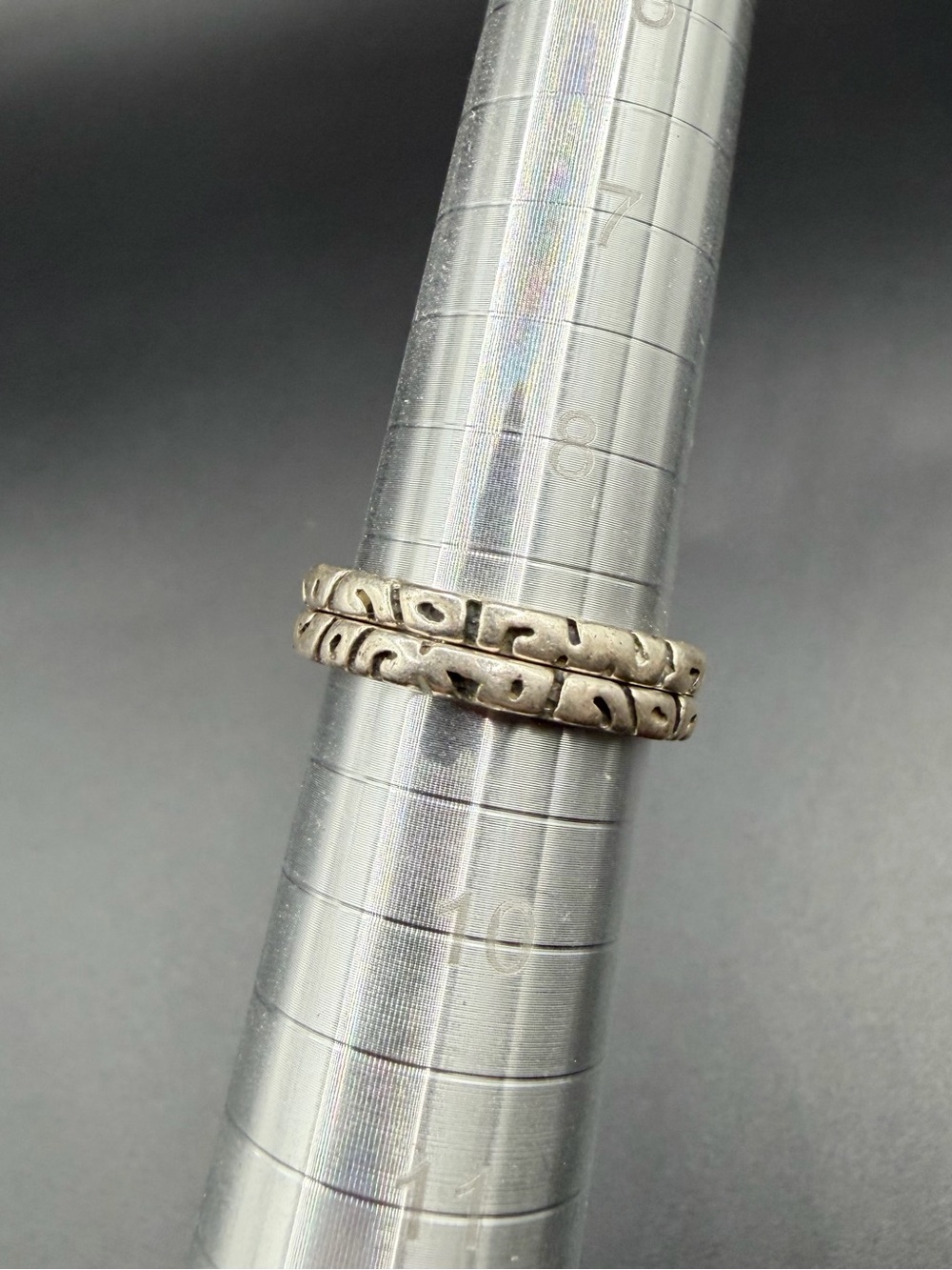 Silpada Sterling Silver 925 Floral Vine Filigree R3357 Band Ring Set X2 - Size 9